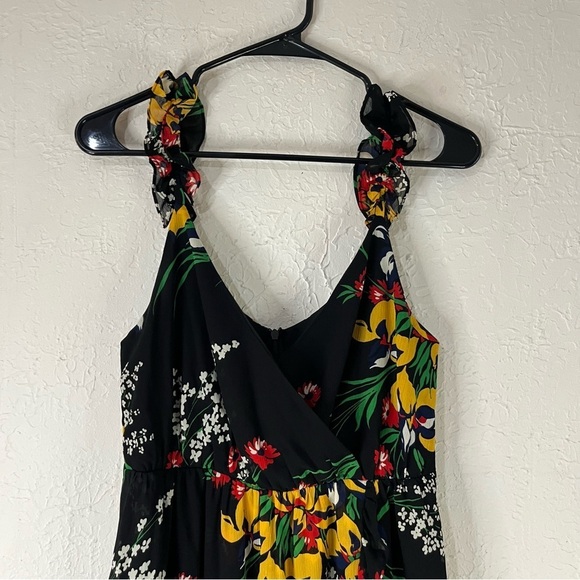 Madewell Ruffle Strap Wrap Dress in Orchid Bouquet Floral Print - Picture 3 of 13